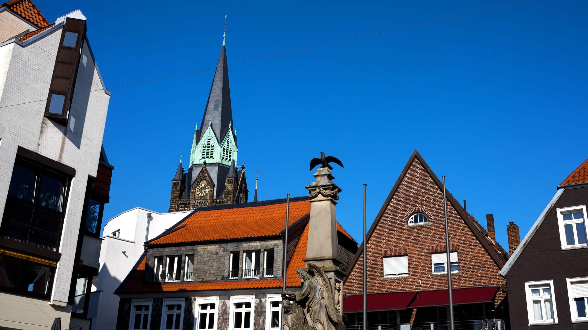 Historische Altstadt in Ahlen im Münsterland als Standort für Firmenfitness in Ahlen und Beckum.